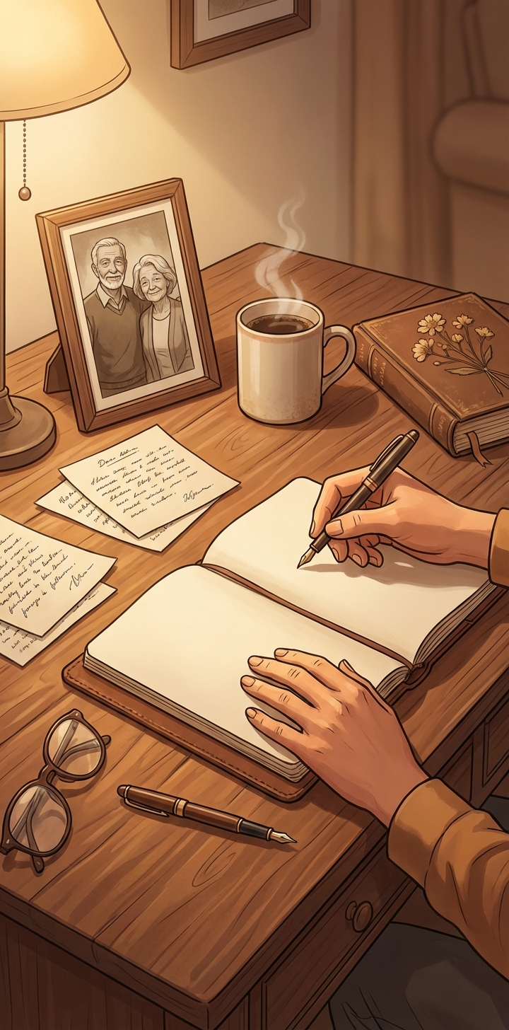 10 questions to prepare your story for a custom memorial song — memory prompts for personality traits, catchphrases, shared moments, and the legacy they left behind